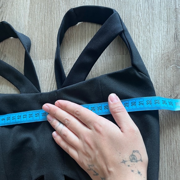 BLACK EVENING MINI DRESS - Picture 3 of 6